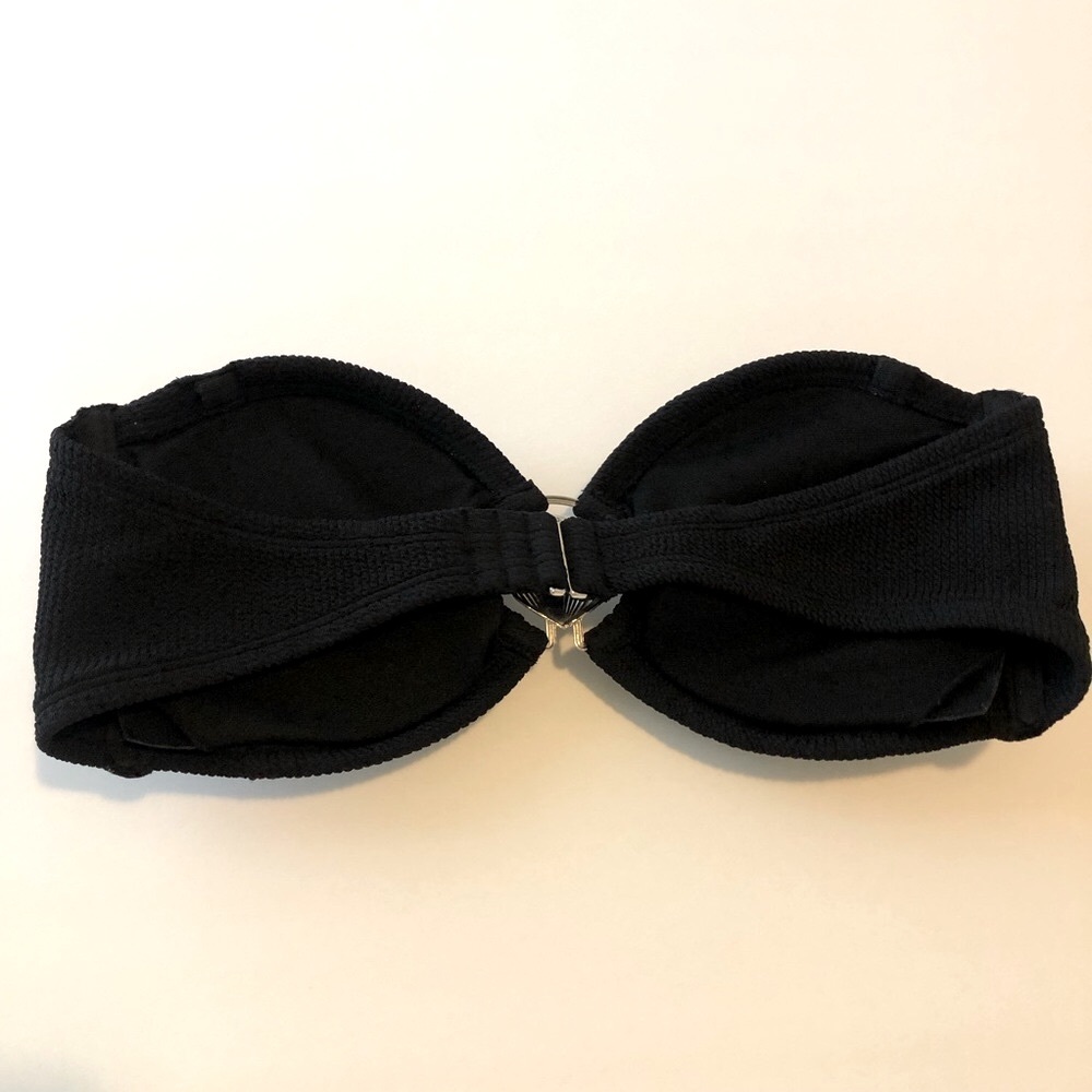 Black Bikini Top with Shell Detail - Picture 5 of 8